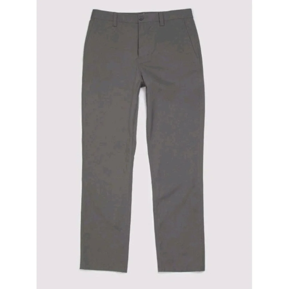 NEW Beach & Barn Mens Cotton Stretch Twill Khakis In Gray